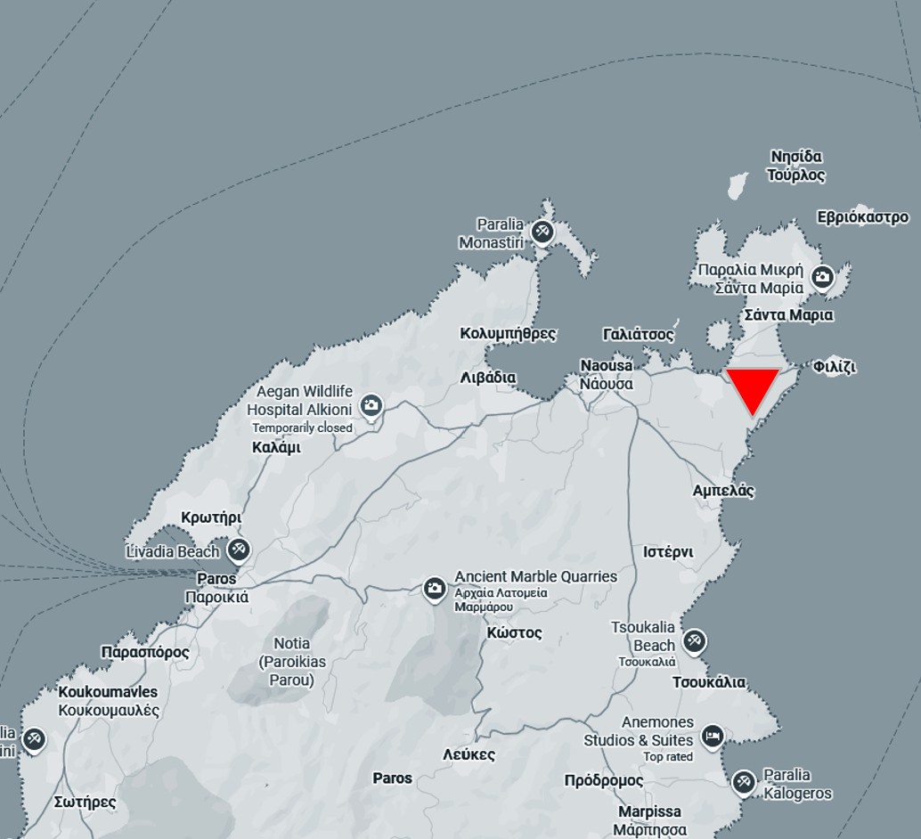 Map and location context for Filizi Villa